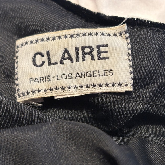 ONE of a KIND ELEGANT PARIS BLACK VELVET- PEARL BEADED GOWN - Picture 10 of 16